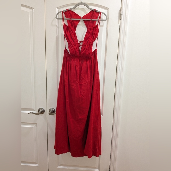 15. NWT CULT GAIA DUA LINEN-BLEND MAXI DRESS - Picture 8 of 10